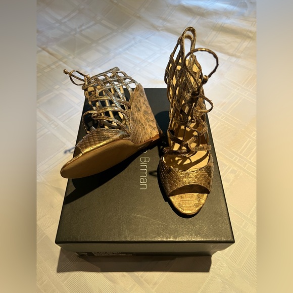 Authentic Alexandre Birman Python Wedge - Picture 3 of 10